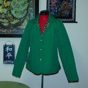 RL Richard New York Green Quilted Diamond Jacket